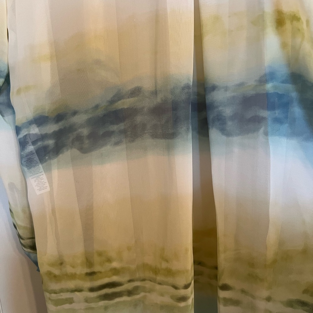 Chico's Pastel Sheer Top/Blouse Button Front